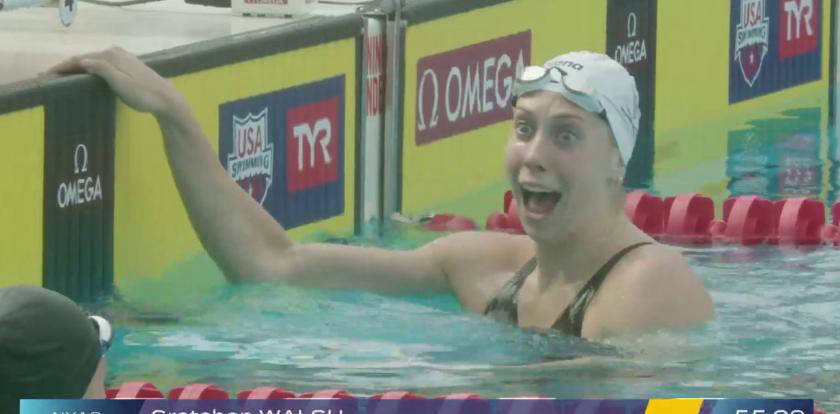 俄罗斯选手创造新纪录赢得游泳金牌